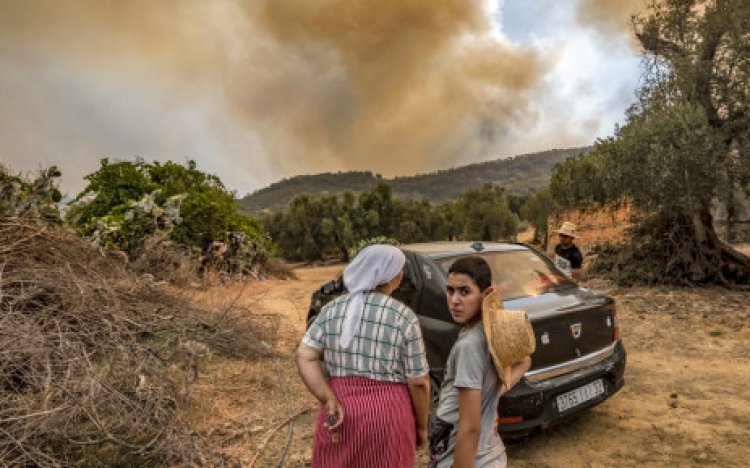 Morocco firefighters battle blazes as villagers flee