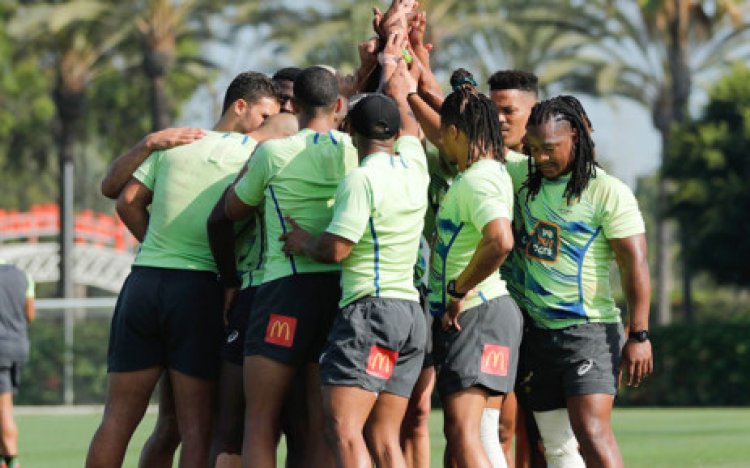 South Africa tries to complete Rugby Sevens Series title in LA