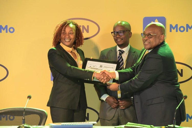Charles Mbiire, MTN Uganda Chairman Board of Directors pledges support for new CEO