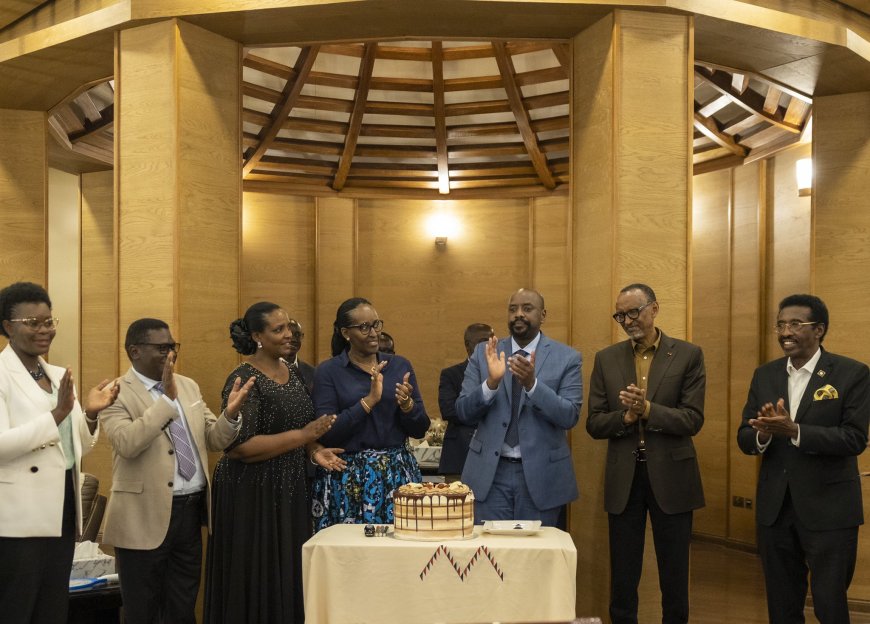 Paul kagame hosts Gen Kineruga who is Joined by Ministers Mao, Muwezi for Kigali Birthday Celebrations
