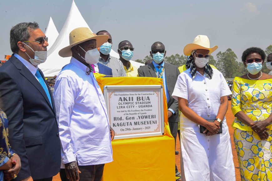 President Museveni Lays Foundation Stone for Akii Bua Olympic Stadium Ahead of AFCON 2027
