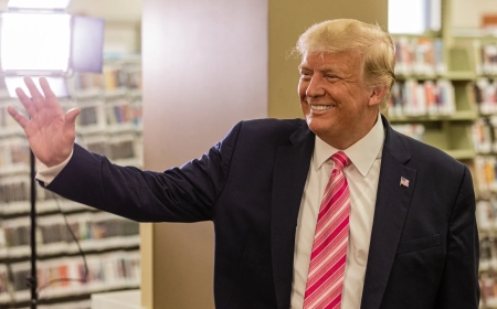 US election 2020: President Trump casts his vote.