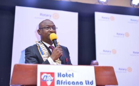 Rotary District Governor Geoffrey Martin Kitakule Commends Kampala South and Sonde Rotary Clubs for Exemplary Service