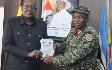 NEC’s Contribution to UPDF Recognized with Token of Appreciation