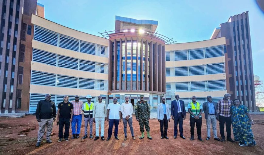 Lt Gen James Mugira Inspects Construction of Lira University Teaching Hospital Administration Block