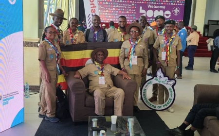 Scouting Excellence: Prof. Kateregga Raises Uganda’s Flag with Elephant Award in Madagascar