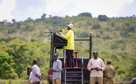 President Museveni Launches Ankole Sub-Region Campaign in Isingiro, Highlights Peace and Infrastructure Commitments