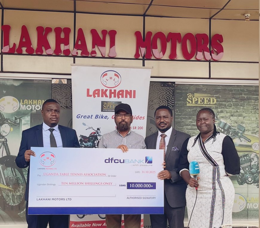 Lakhani Motors Donates UGX 10 Million to Support Uganda Open Table Tennis Championship 2025