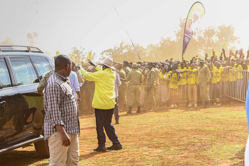 Bugiri Hosts Museveni as He Starts Busoga Campaign, Promises More Roads and Railway Revival