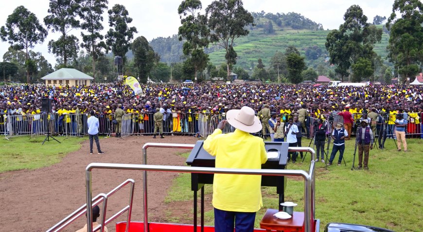 President Museveni Kickstarts Kigezi Subregion Campaign Trail with Rally in Kisoro, Reaffirms Focus on Wealth Creation and Service Delivery