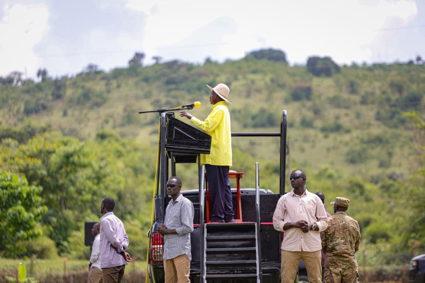 President Museveni Launches Ankole Sub-Region Campaign in Isingiro, Highlights Peace and Infrastructure Commitments