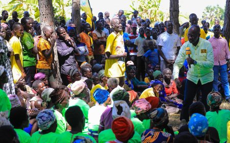 Hon. Denis Hamson Obua Rallies Support in Ajuri County, Urges Communities to “Protect the Gains”