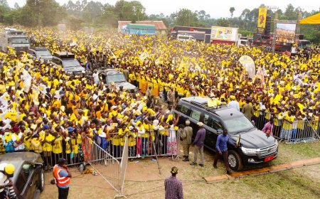 PRESIDENT MUSEVENI HIGHLIGHTS PEACE, REFUGEE HOSTING AND SERVICE DELIVERY DURING NTOROKO CAMPAIGN RALLY