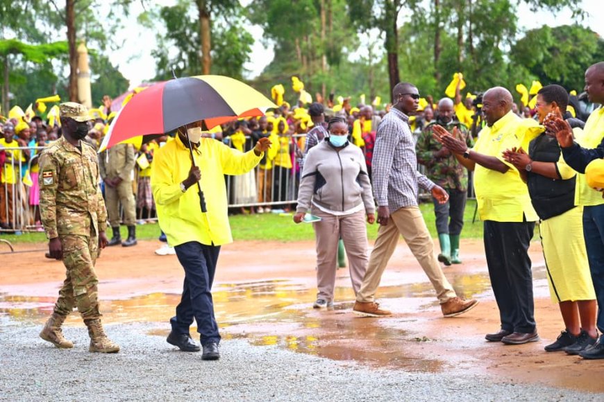 President Museveni Electrifies Bukomansimbi Rally, Calls for Peace, Self-Reliance and Development