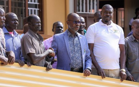 Government Support Reaches Alebtong as Hon. Denis Hamson Obua Delivers 630 Iron Sheets