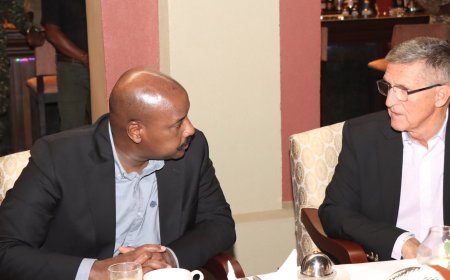 Gen Muhoozi Hosts US Lt Gen Michael Flynn, Calls for Deeper Military and Education Ties