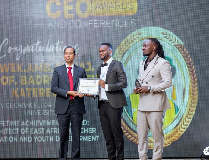 Prof. Kateregga Receives Lifetime Achievement Award at Kigali Summit for Advancing Higher Education in East Africa