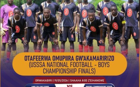 Live at 2pm on Tayari TV : USSSA Boys Finals, Amus College V Bukedea Comprehensive