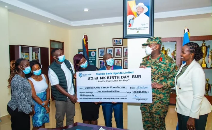 Uganda Child Cancer Foundation Receives UGX 100 Million from Gen MK Birthday Run