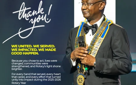 Geoffrey Martin Kitakule Leaves Lasting Legacy of Service, Fellowship and Growth as Rotary District 9213 Governor