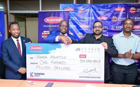 Kansai Plascon Commits UGX 100 Million to Advance Uganda Aquatics and National Championships