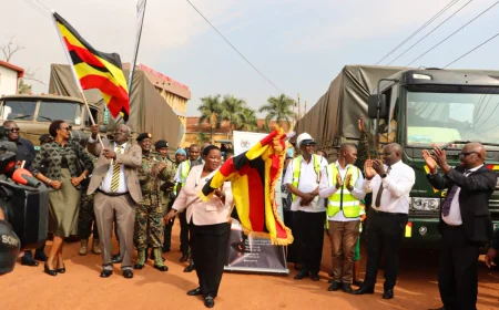 PM Nabbanja Commends Gen. James Mugira as NEC Delivers Emergency Food Aid to Karamoja