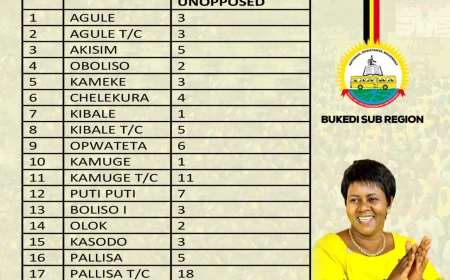 NRM National Treasurer Barbara Nekesa Oundo Reveals 121 LC1 Chairperson Candidates Unopposed in Pallisa