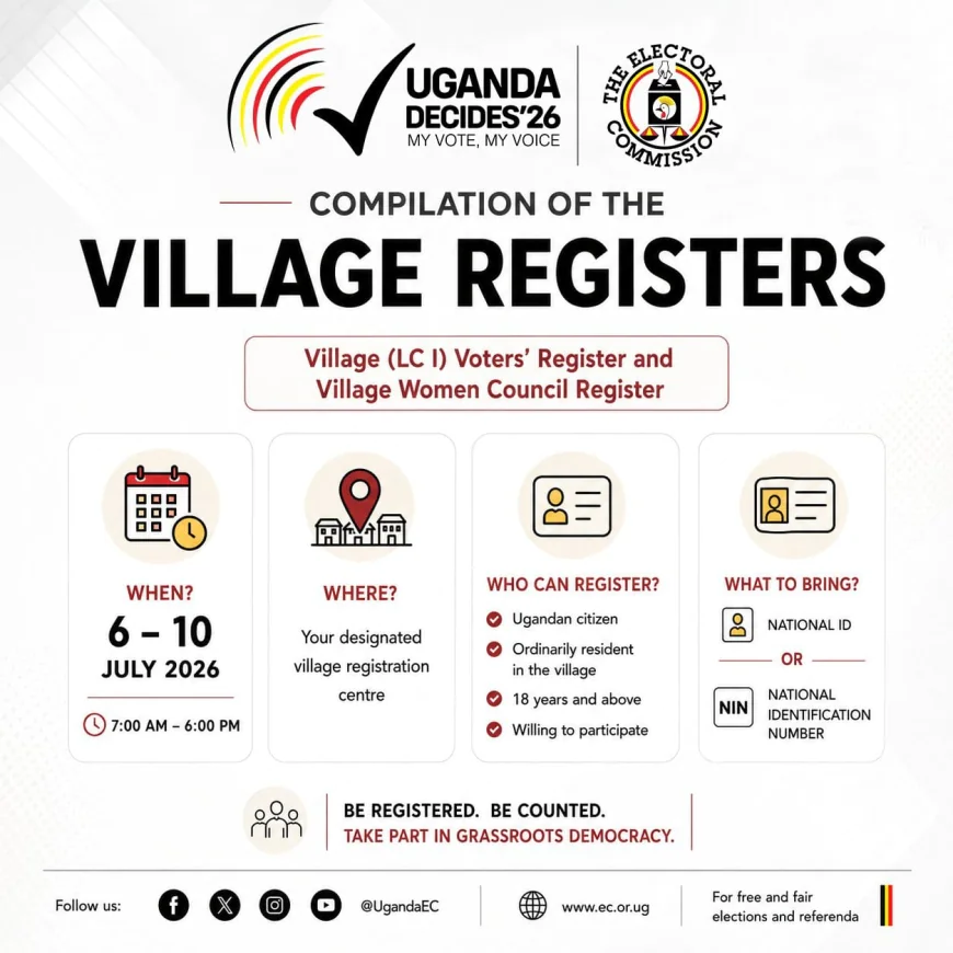 National ID, NIN Required as EC Compiles LC1 and Women Council Voters’ Registers