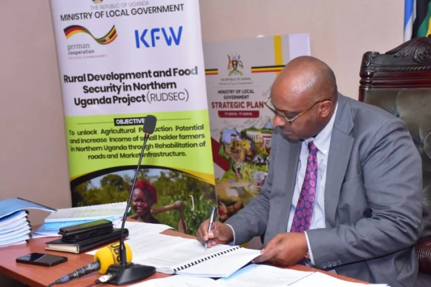 PS Ben Kumumanya Presides Over Signing of Contracts for 139km Community Access Roads in Northern Uganda