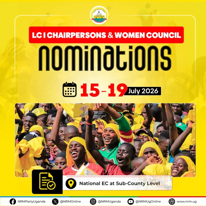NRM Urges Party Members to Support Flag Bearers During LC I, Women Council Nomination Period