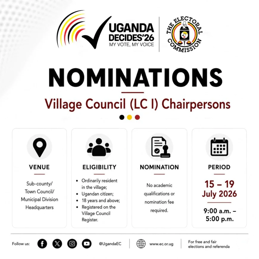 LC I Chairperson Nominations Officially Underway Across Uganda