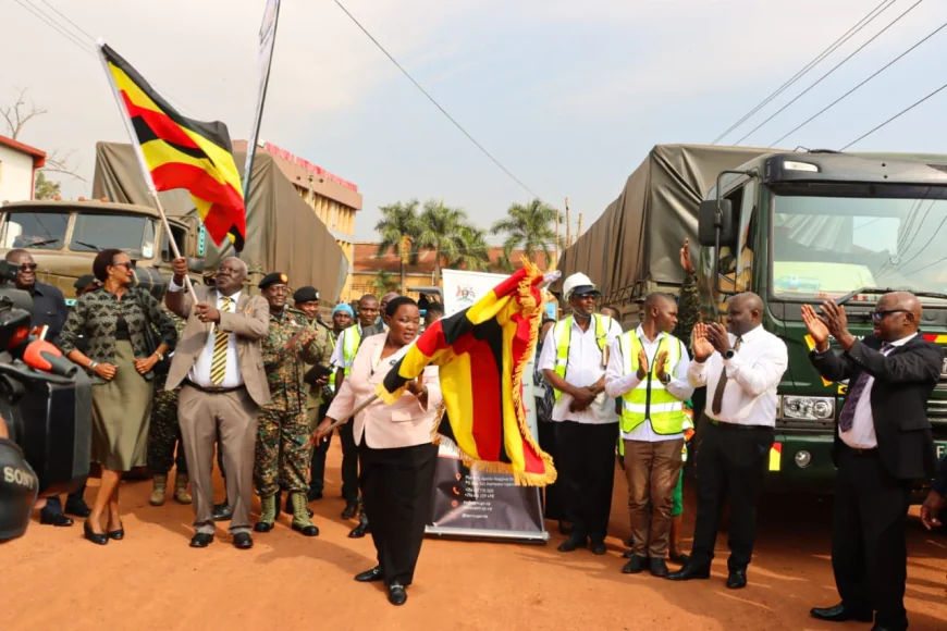 PM Nabbanja Commends Gen. James Mugira as NEC Delivers Emergency Food Aid to Karamoja