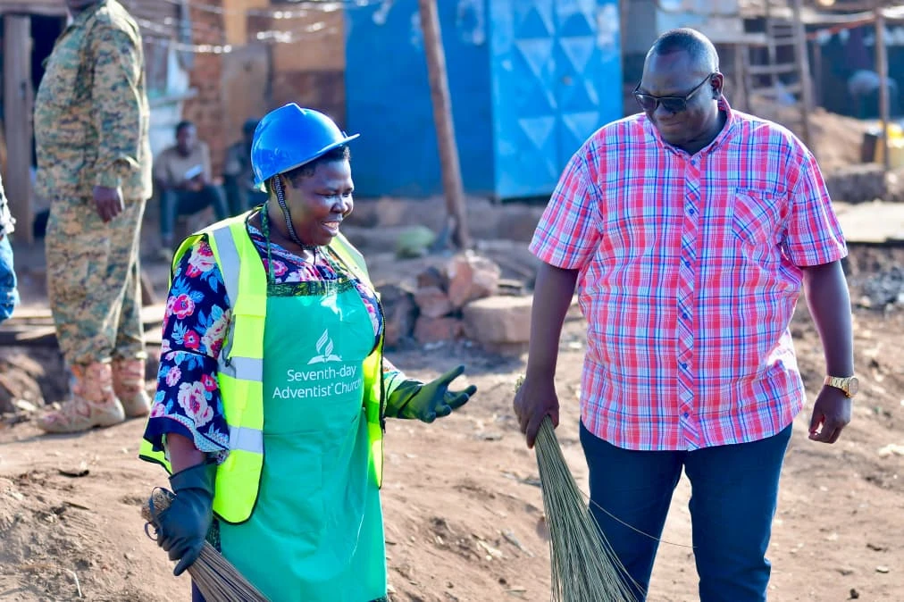 Namayanja Leads Launch of SDA Monthly Cleaning and Community Outreach Drive