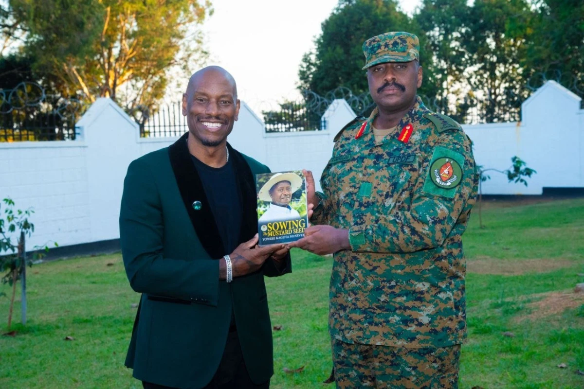 Gen. Muhoozi Urges American Superstar Tyrese Gibson to Make Uganda His Second Home