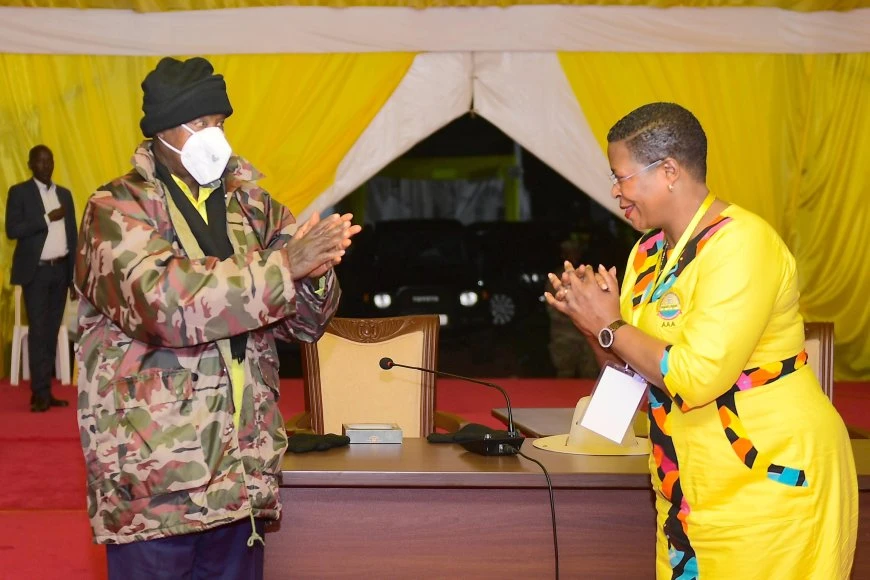 Welcome Back: Annet Among Thanks President Museveni for Mercy, Vows to Continue Serving Bukedea