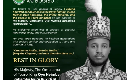 Bamasaaba Mourn Tooro King Oyo, Stand in Solidarity with Royal Family