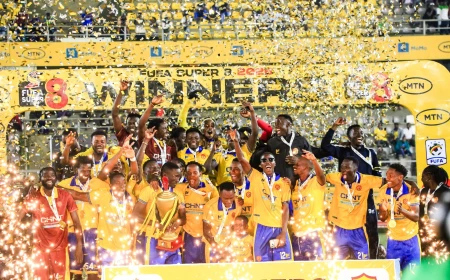 KCCA FC Champions: Mayanja Penalty Delivers FUFA Super 8 Glory as KCCA FC Edge NEC 1-0