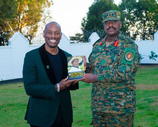 Gen. Muhoozi Urges American Superstar Tyrese Gibson to Make Uganda His Second Home