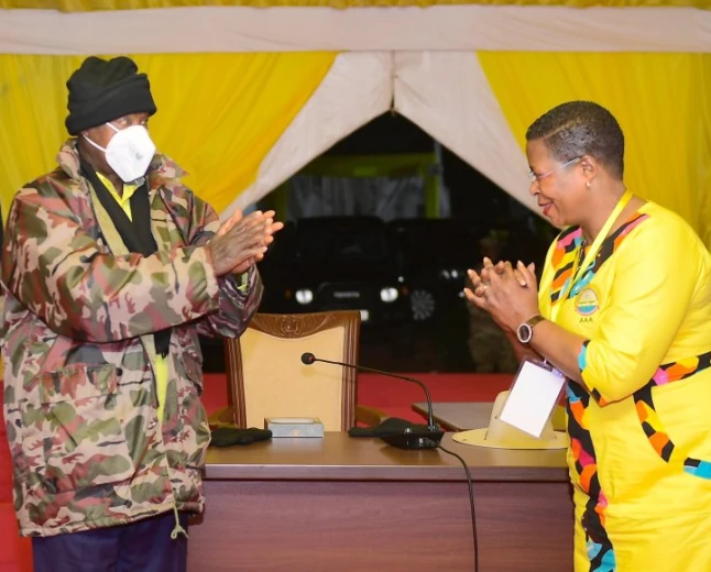 Welcome Back: Annet Among Thanks President Museveni for Mercy, Vows to Continue Serving Bukedea