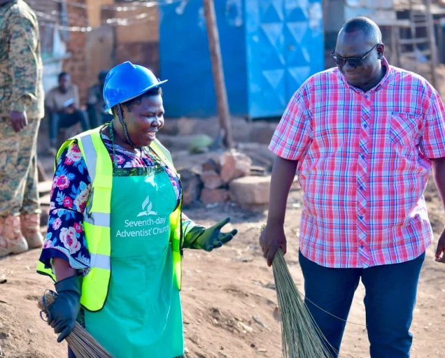 Namayanja Leads Launch of SDA Monthly Cleaning and Community Outreach Drive