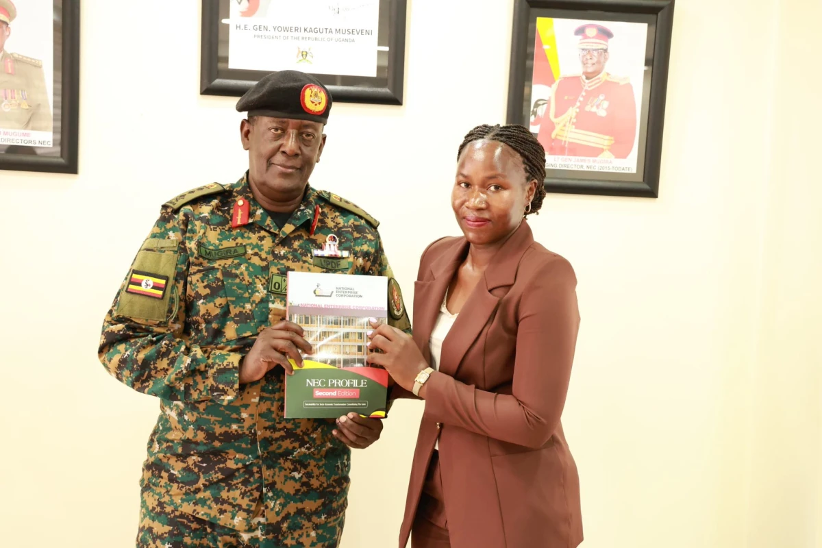 Parliament's Defence Committee Tours NEC Headquarters, Commends Gen Mugira’s Leadership