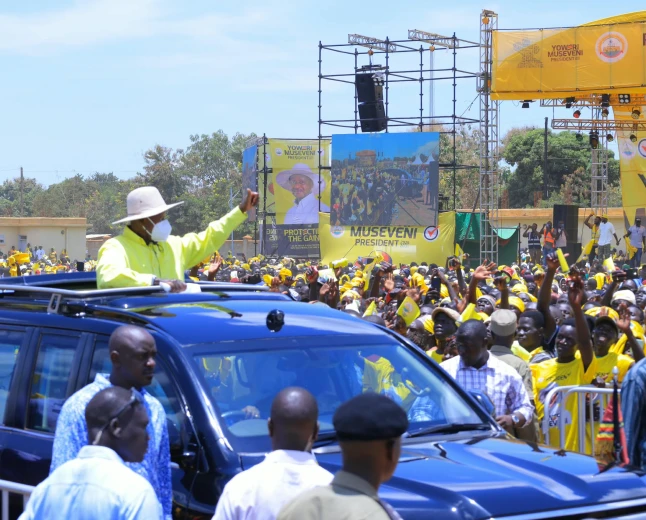 President Museveni Arrives in Adjumani to Campaign for NRM Candidate Leku