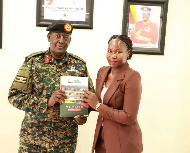 Parliament's Defence Committee Tours NEC Headquarters, Commends Gen Mugira’s Leadership