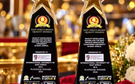 IUEA Wins Two Platinum Awards at East Africa Brand Quality Awards